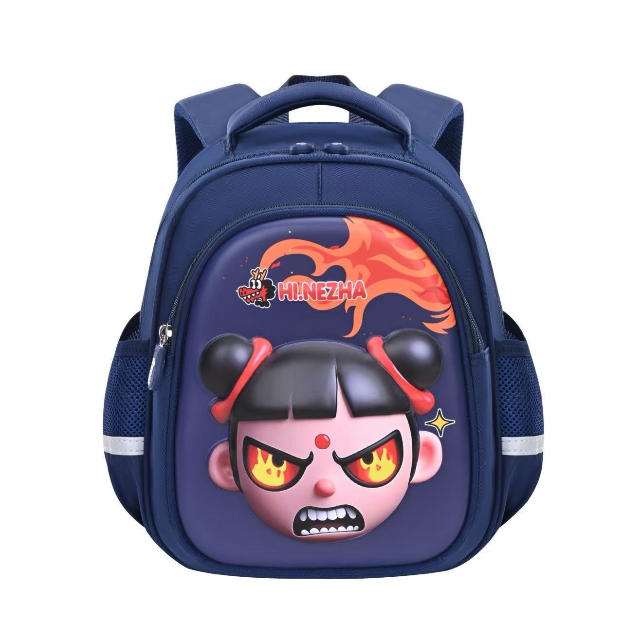 Cute cartoon schoolbags for first-grade kindergarten students, large-tailed cat fashionable and weight-reducing backpacks for boys and girls Specification image