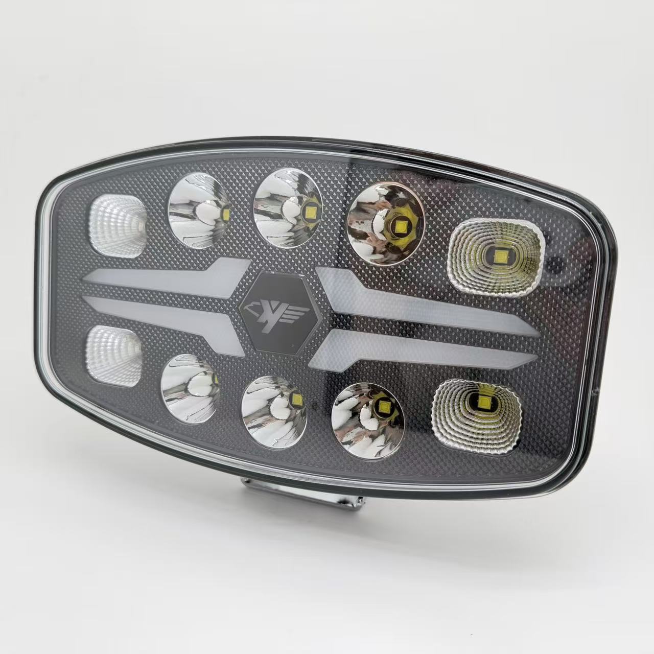 卡车LED灯前照灯射灯聚光透镜灯日行灯动态光12V24V改灯9寸灯