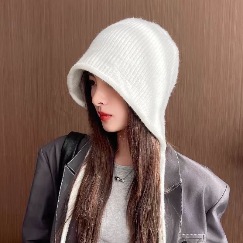 Knitted hat 2025 autumn/Winter new style woolen hat, cat ear hat, cute rope warm women's hat, cross-border cold hat Application Scenario