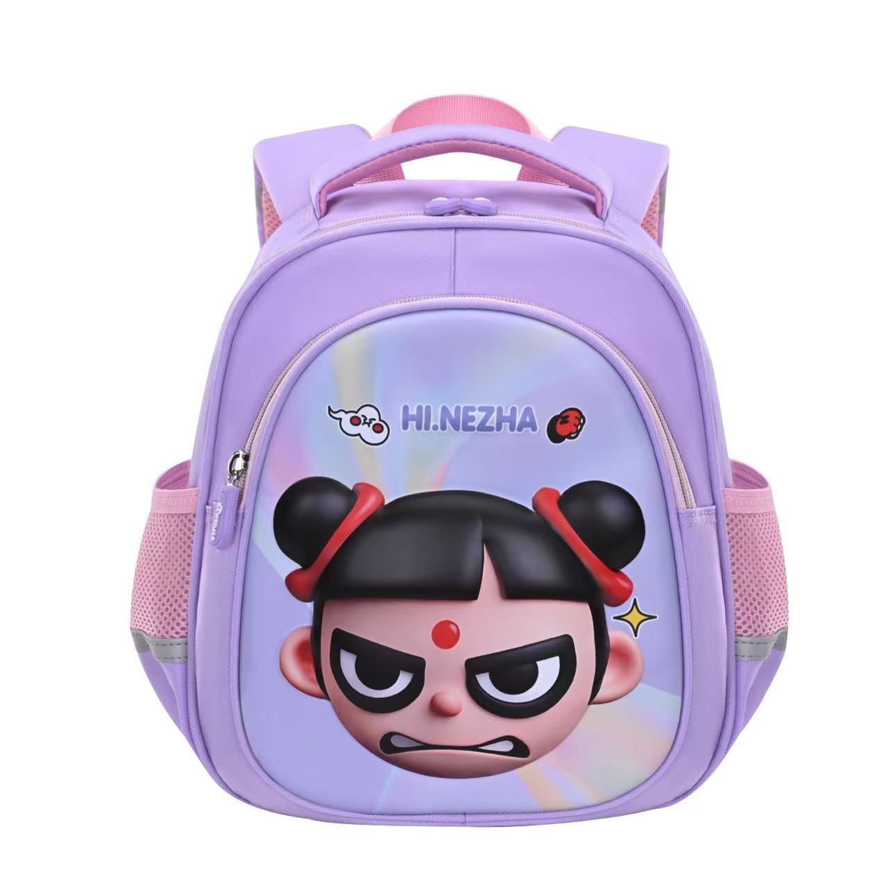 Cute cartoon schoolbags for first-grade kindergarten students, large-tailed cat fashionable and weight-reducing backpacks for boys and girls detail image 17