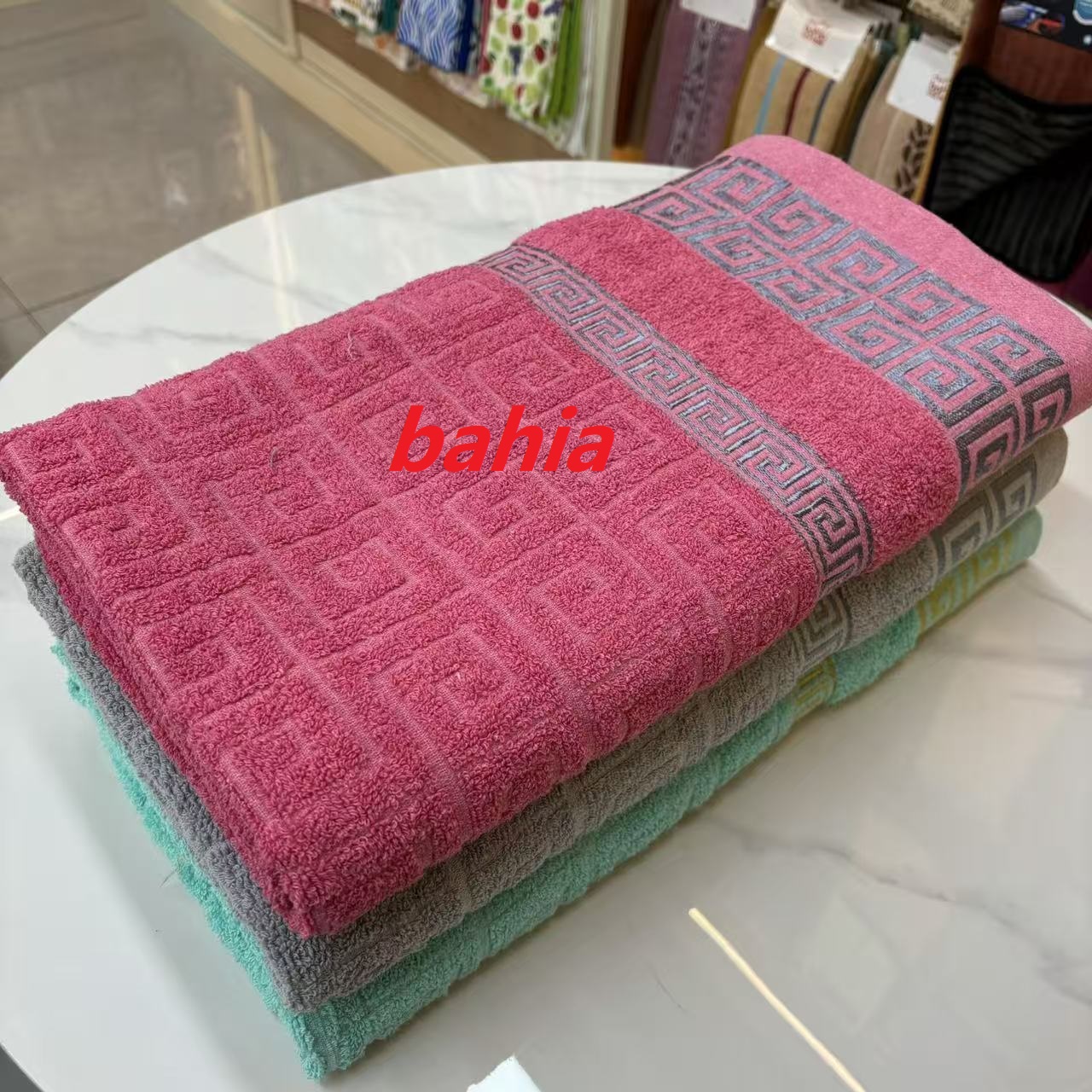 bahia  酒店洗浴毛巾浴巾 家用吸水裹身巾 90*170cm大尺寸绣花棉浴巾