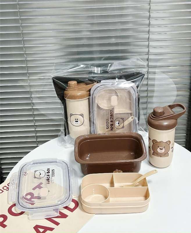 Multi-functional glass food preservation box tableware set, heat-resistant sealed lunch box, stainless steel insulated lunch box, stainless steel pot, daily necessities details Picture