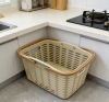 Plastic hand-held baskets, hollowed-out storage baskets, household bathroom bath baskets, shopping baskets Item Picture