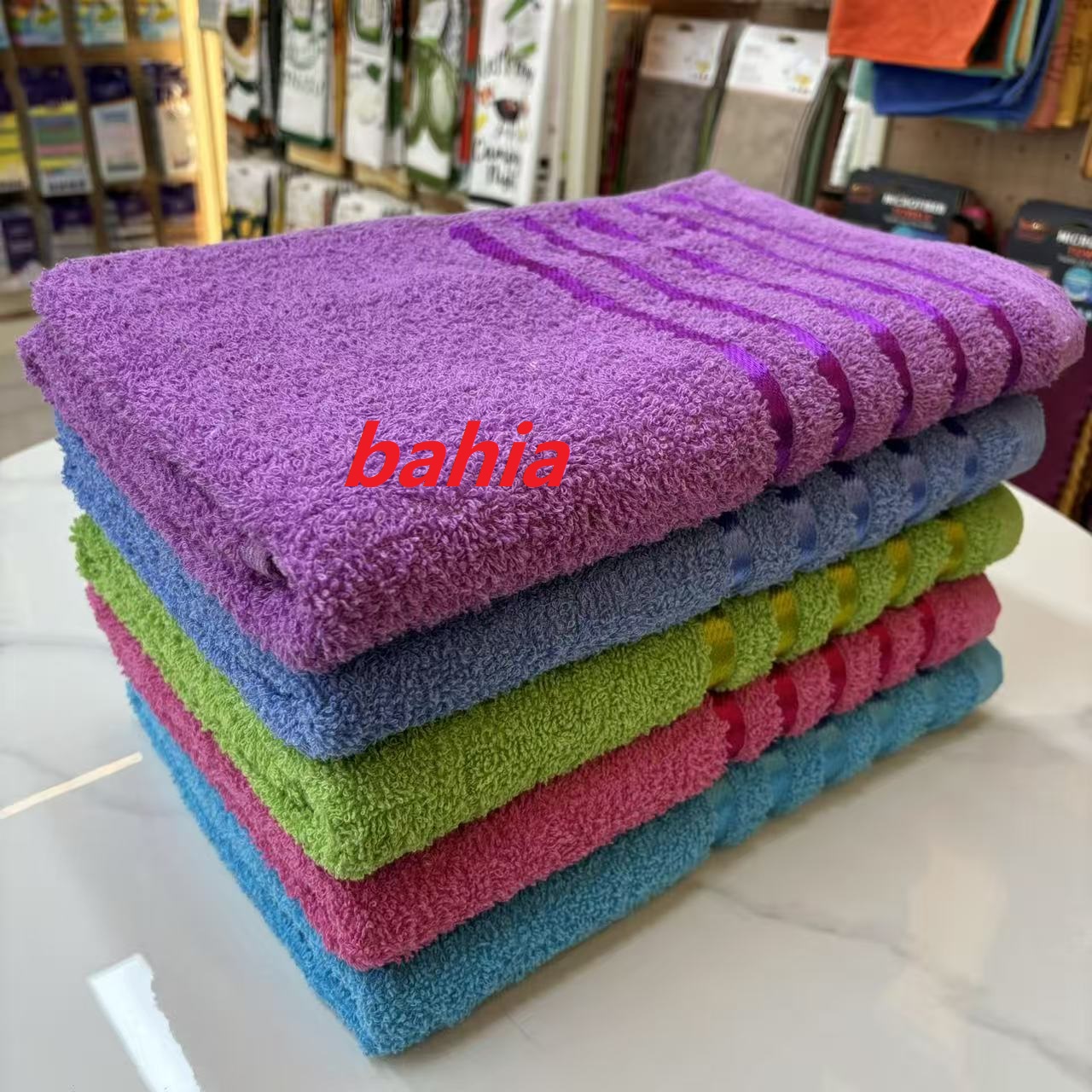 bahia  酒店洗浴毛巾浴巾 70*140cm吸水条纹浴巾 家用裹身毛巾