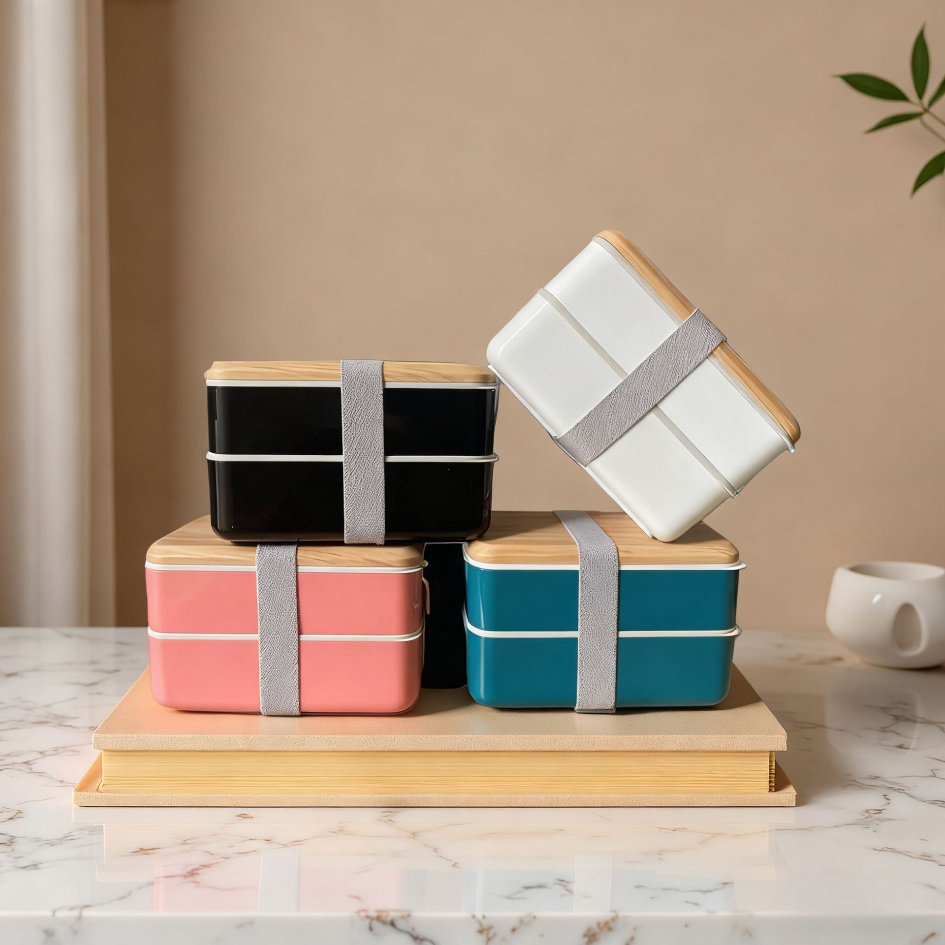 Japanese-style lunch boxes that can be microwave oven, office workers' home, student lunch boxes, tableware, spoons, high appearance level, food grade wholesale