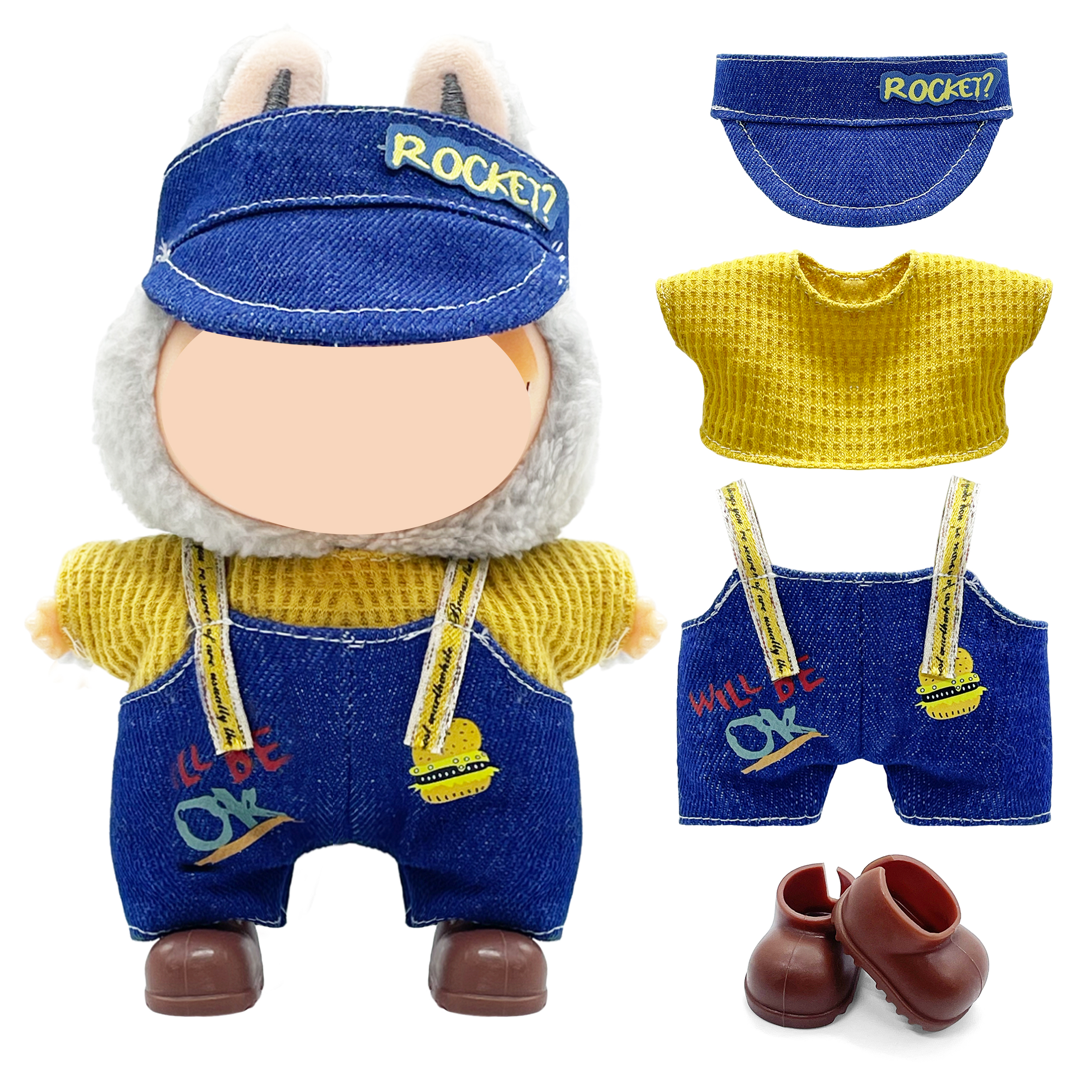 Doll toy accessories BJD Cotton doll dress-up stickers Teenage girl decorative doll clothes 15-17 cm Cotton doll clothes Item Picture