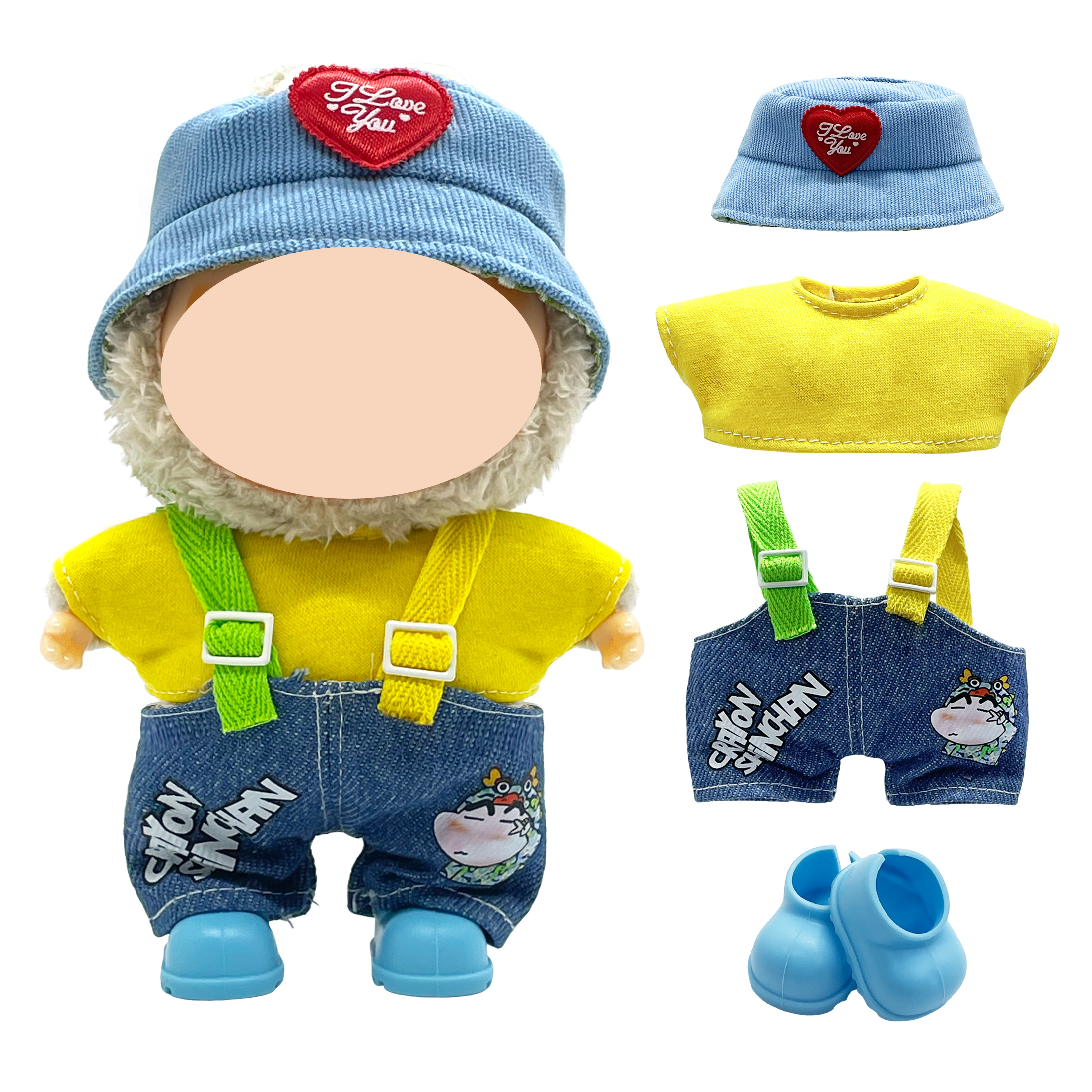 Doll toy accessories BJD Cotton doll dress-up stickers Teenage girl decorative doll clothes 15-17 cm Cotton doll clothes Specification image