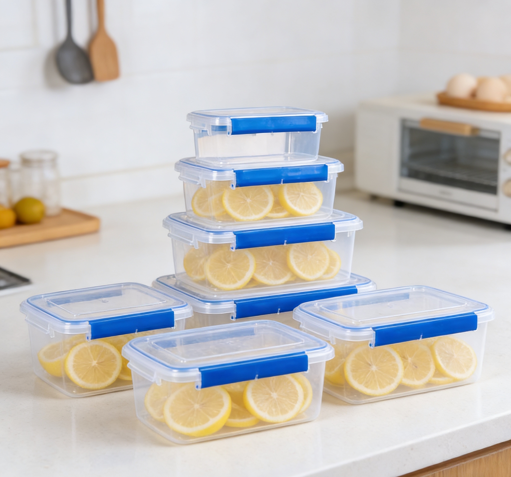 Wholesale of various specifications of transparent plastic food storage boxes, rectangular sealed food storage boxes, and refrigeration-specific storage boxes Specification image