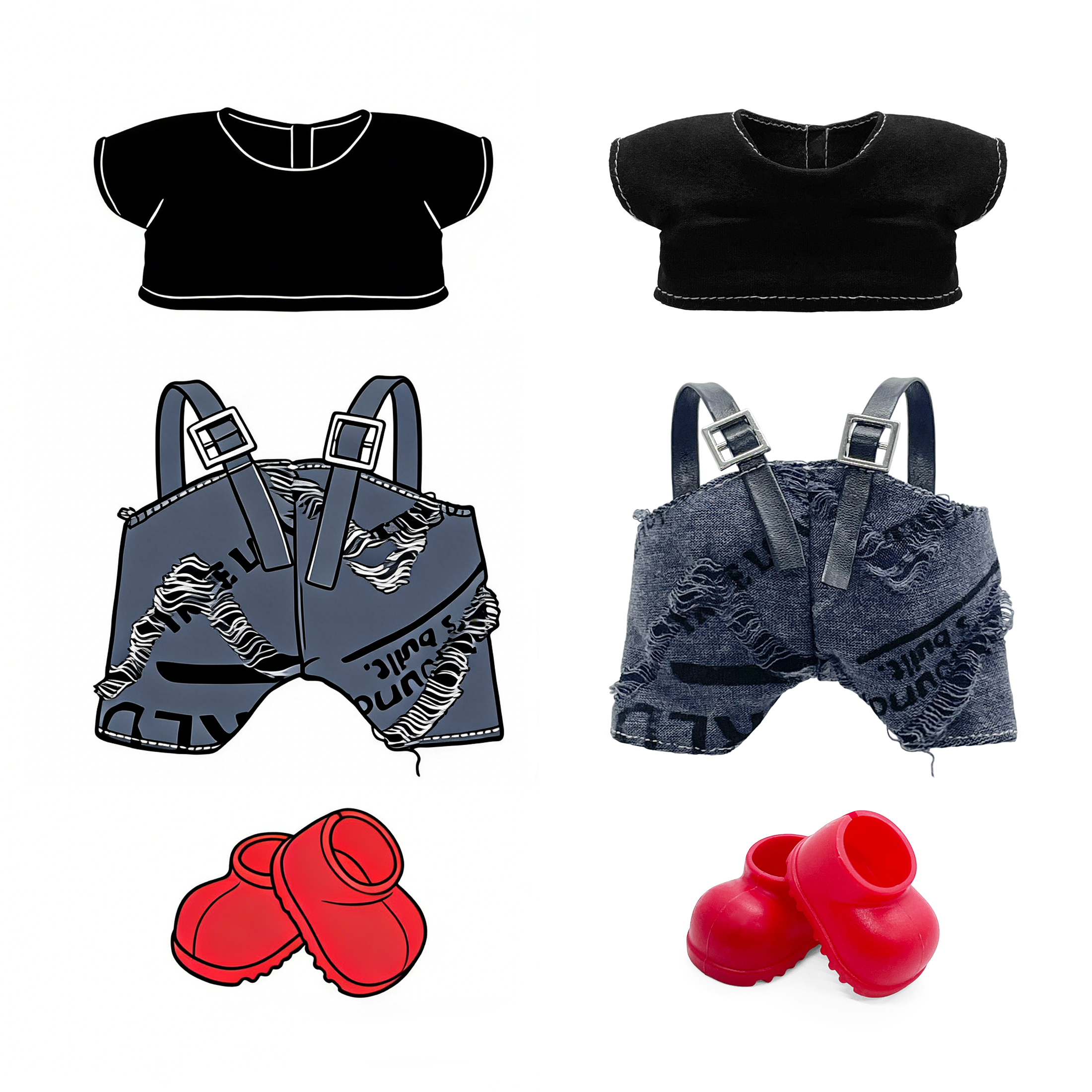 Doll toy accessories BJD Cotton doll dress-up stickers Teenage girl decorative doll clothes 15-17 cm Cotton doll clothes pic 9