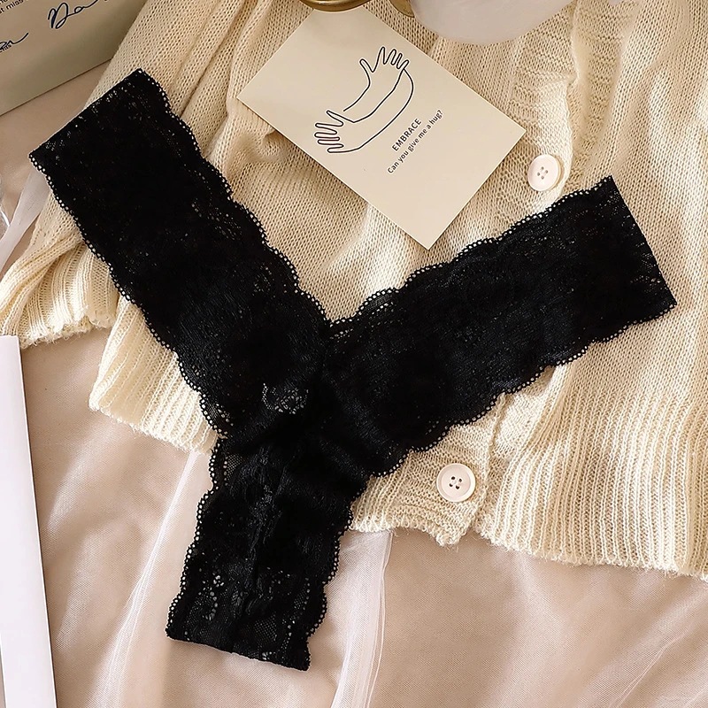 For export to Europe, America and Africa, we offer sexy lace-style and romantic thongs, as well as hot and romantic lace V-shaped high-waisted T-pants Specification drawing