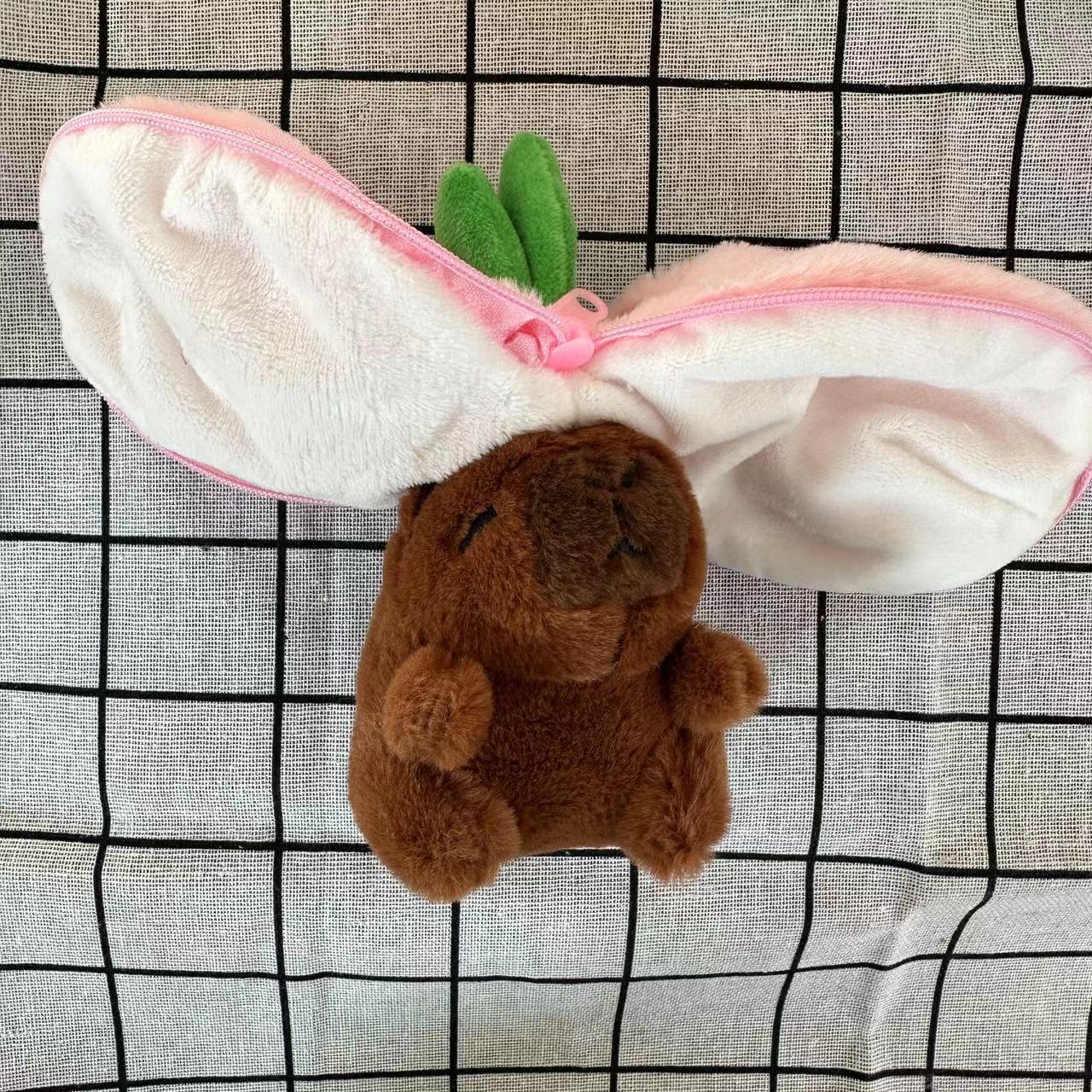 Wholesale of cartoon transformation Capibara keychains, dress-up figurines, plush toys, and cute capybara gifts Specification image