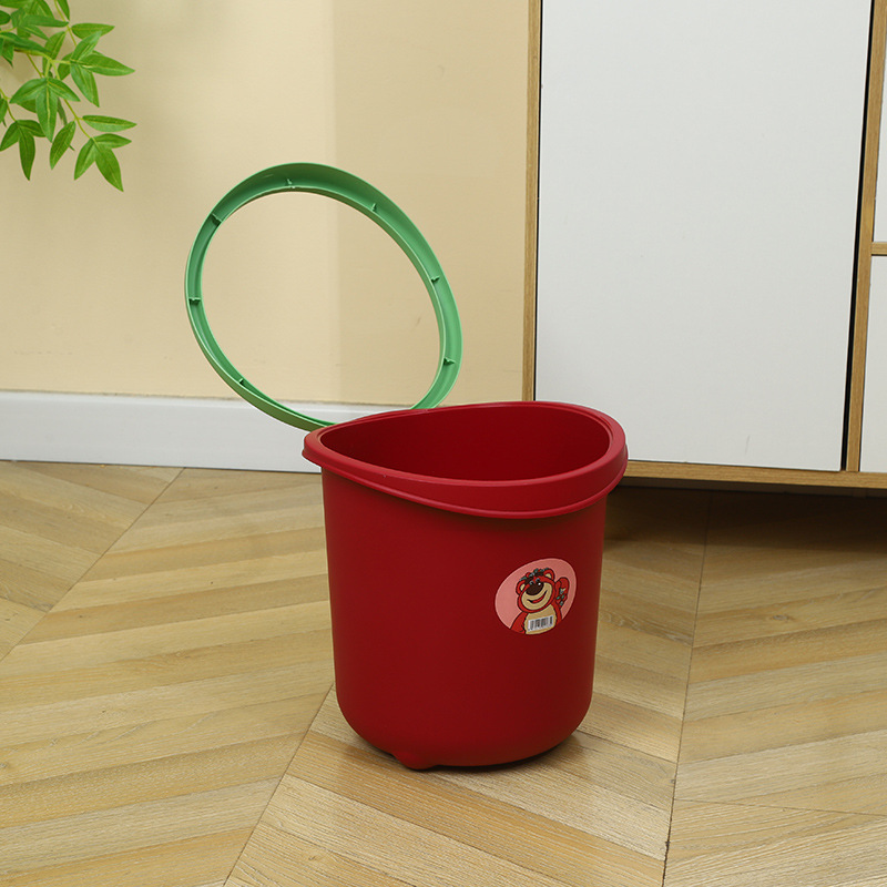 Wholesale from the manufacturer: Simple, high-appearance, large-capacity plastic round trash cans for living rooms and bedrooms Specification image