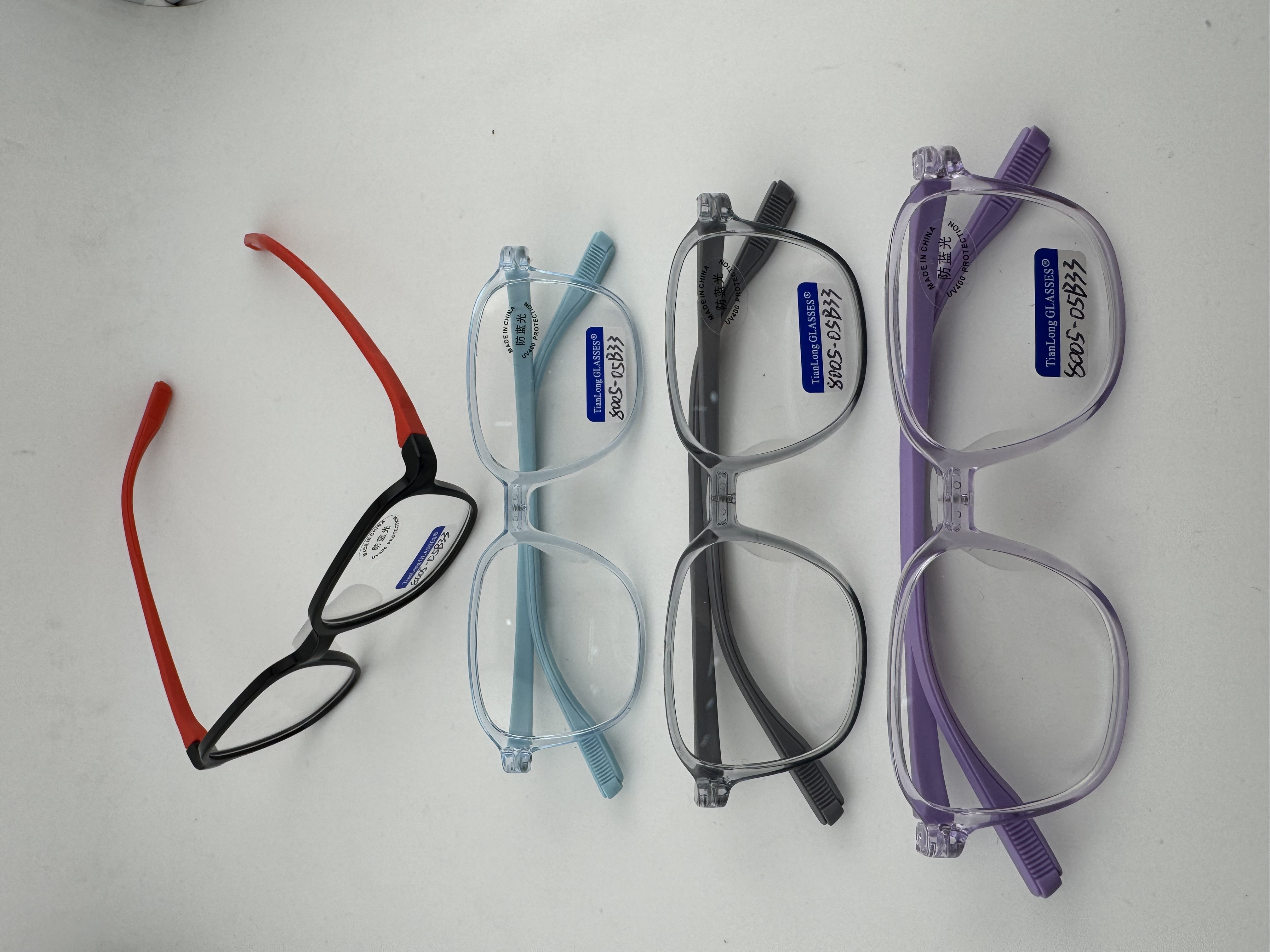 新款儿童超轻时尚方形男女童款平光镜防蓝光眼镜平光镜