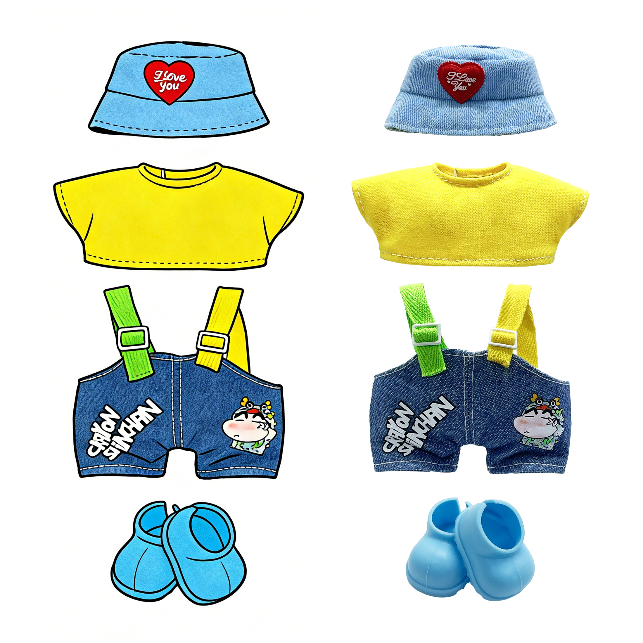 Doll toy accessories BJD Cotton doll dress-up stickers Teenage girl decorative doll clothes 15-17 cm Cotton doll clothes pic 6