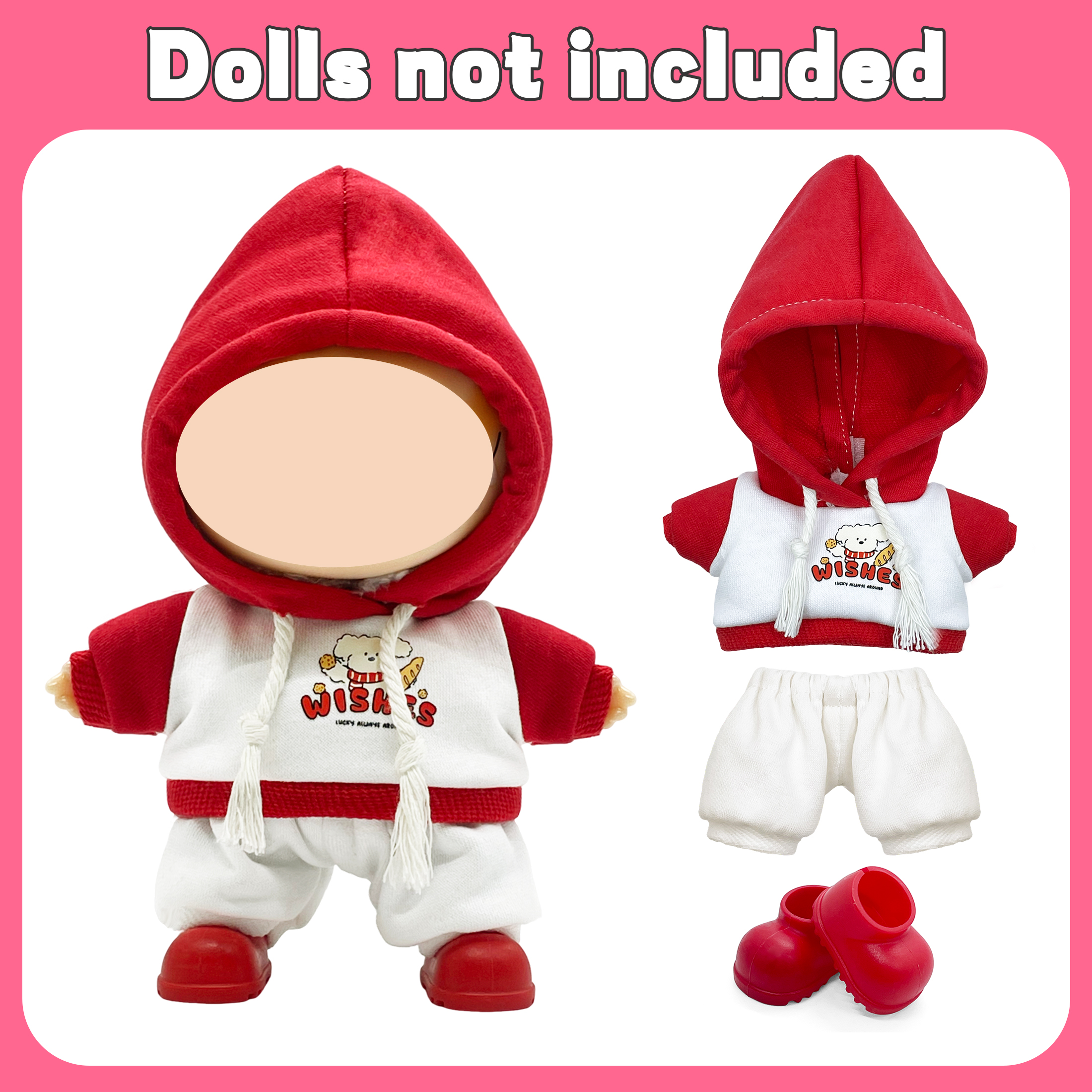 BJD棉花娃娃换装贴少女装饰娃衣15-17CM棉花娃娃衣服