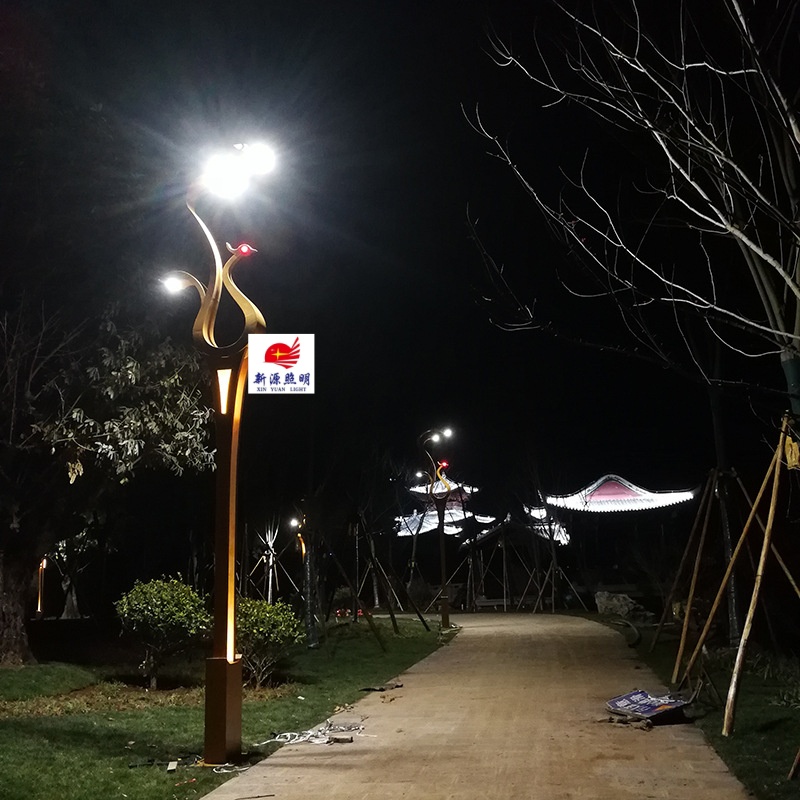 Chinese lanterns, outdoor road lighting lamps, magnolia lanterns, street lamps, municipal engineering, streets, squares, residential areas, parks and landscape lamps Application Scenario