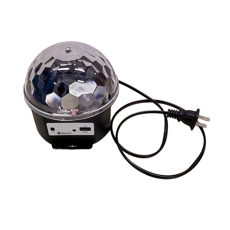 蓝牙魔球彩灯七彩爆闪灯音响浪漫智能大音量KTV家用声控蓝牙音响白底实物图