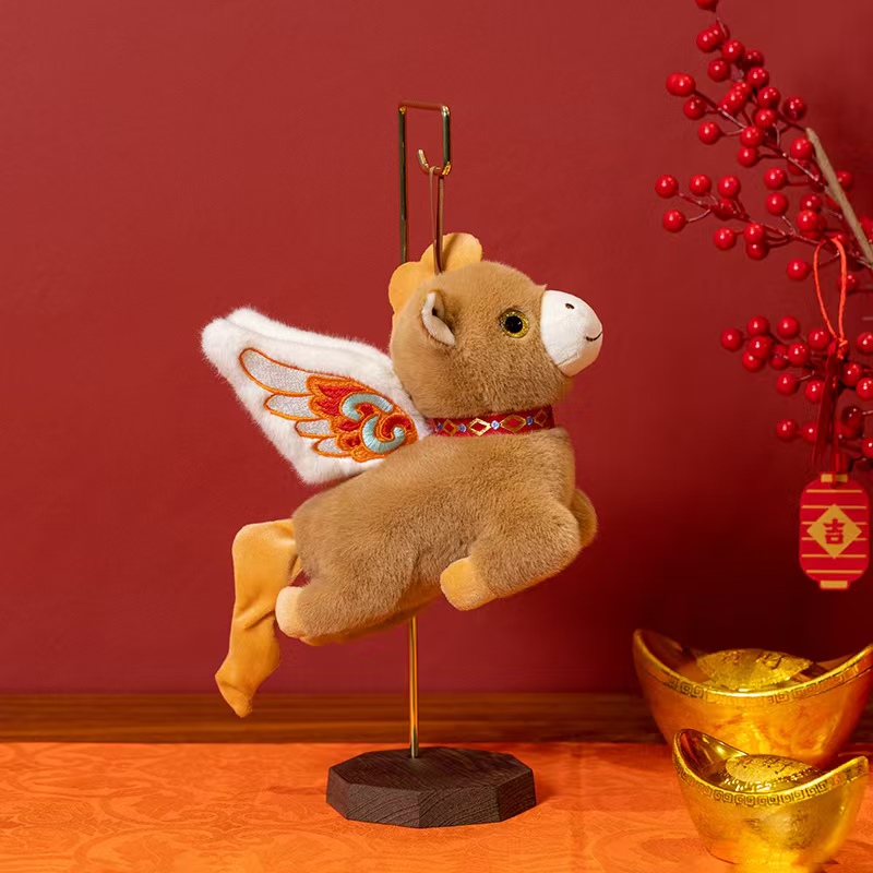 2026 New Zodiac Horse Series - 15CM Flying Double-Winged Angel Horse Plush Doll details Picture