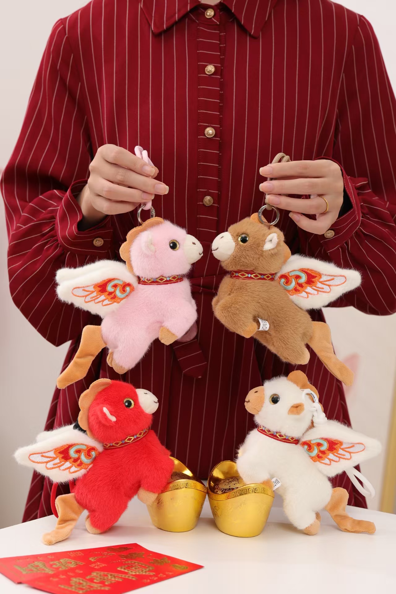 2026新款 生肖马系列之 15CM飞天双翼天使马毛绒公仔