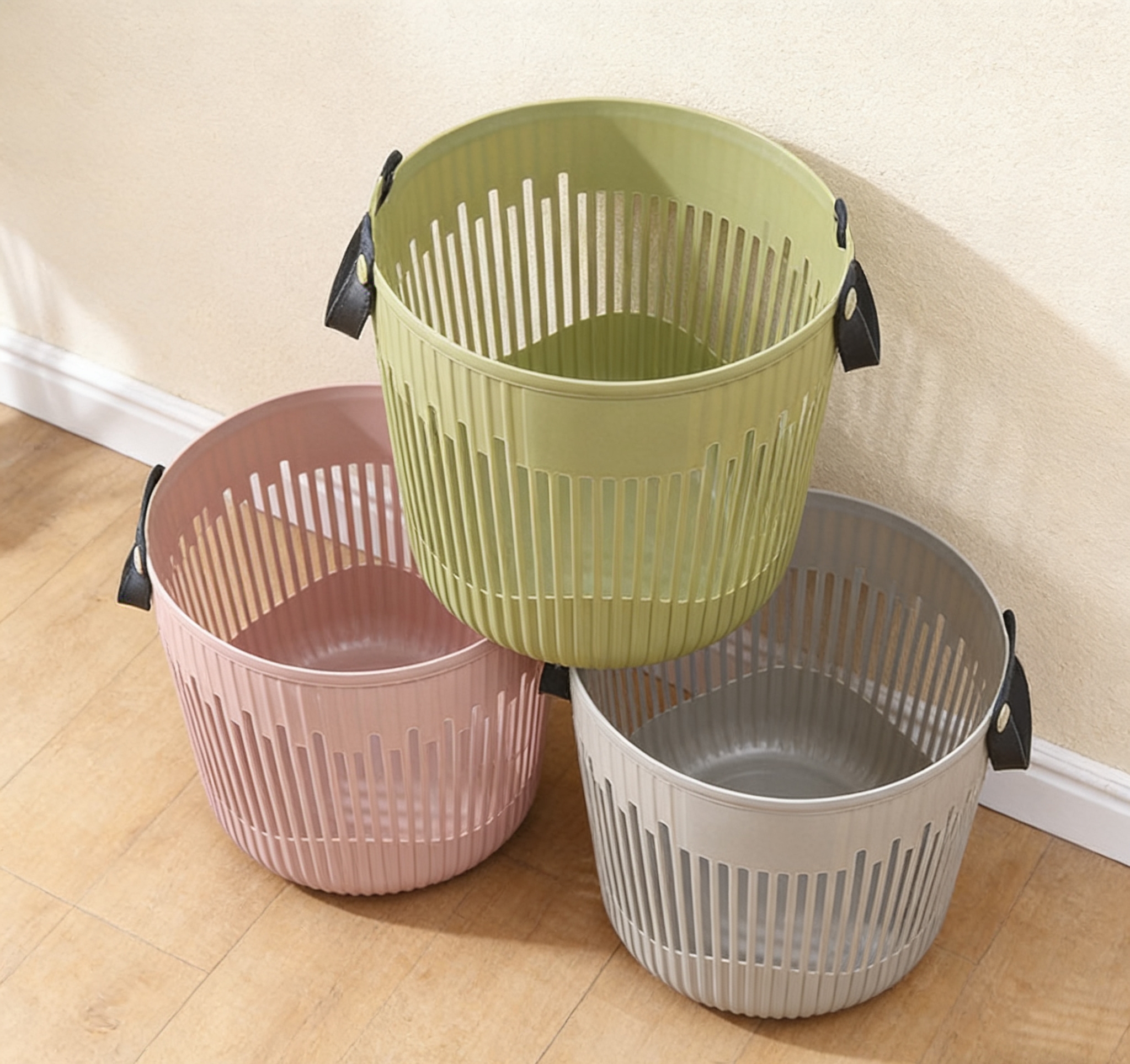 Bathroom hollowed-out dirty clothes basket, bathroom bath products storage basket, multi-functional hollowed-out storage basket, bedroom clothes storage basket wholesale details Picture