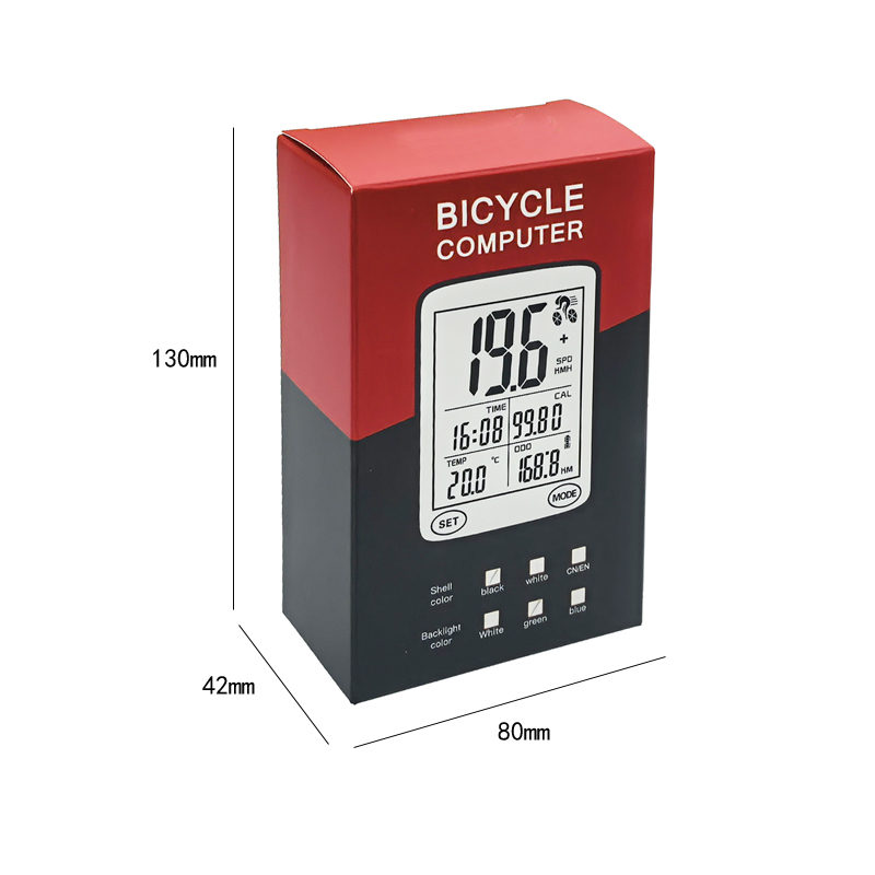 The E-2 wired speedometer, bicycle speedometer, large screen in both Chinese and English, touch backlight, waterproof, mountain bike speedometer, odometer, and speedometer Item Picture