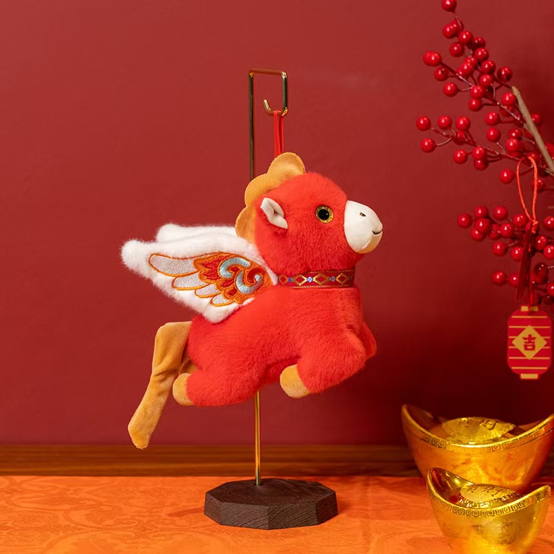 2026 New Zodiac Horse Series - 15CM Flying Double-Winged Angel Horse Plush Doll pic 2