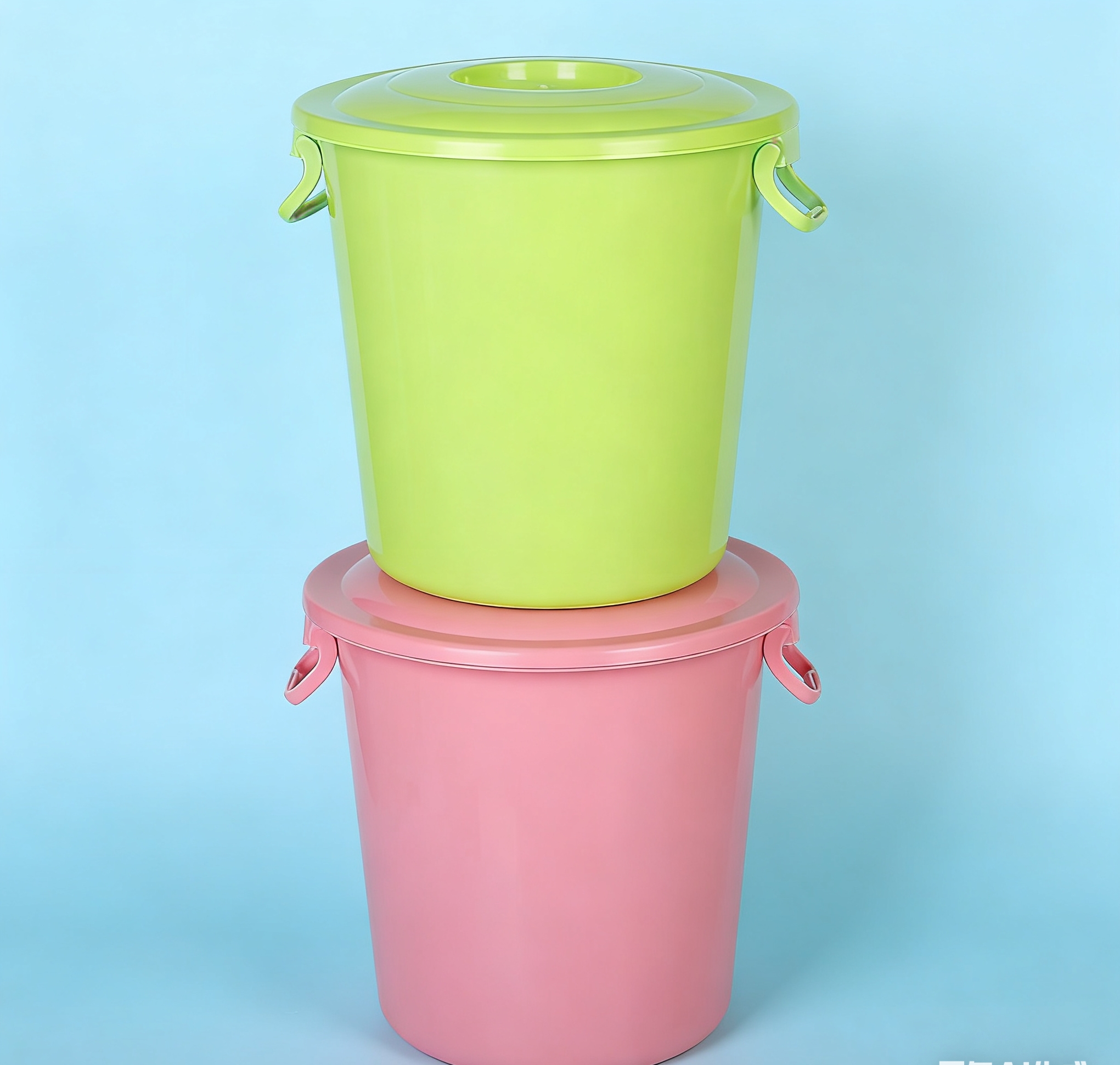 Multi-functional covered water bucket, household laundry bucket, student dormitory water storage bucket, covered plastic water bucket, household thickened water storage bucket, hand-held storage bucket wholesale details Picture
