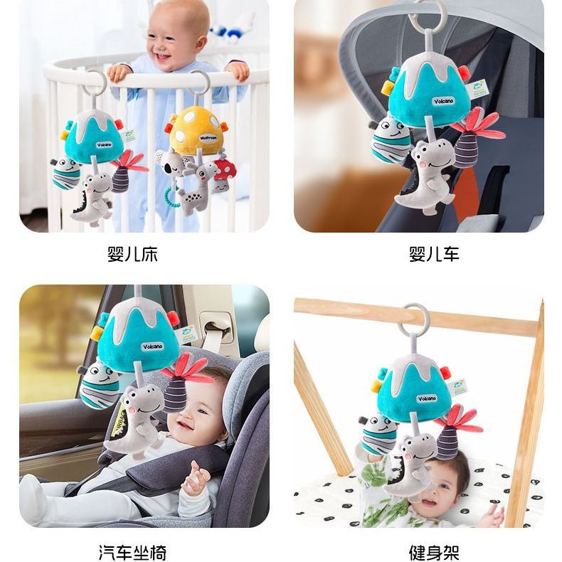 宝宝安抚玩偶柔软婴儿玩具新生儿安慰伴侣轻巧手感细腻适合0岁以上儿童礼物带音乐白底实物图