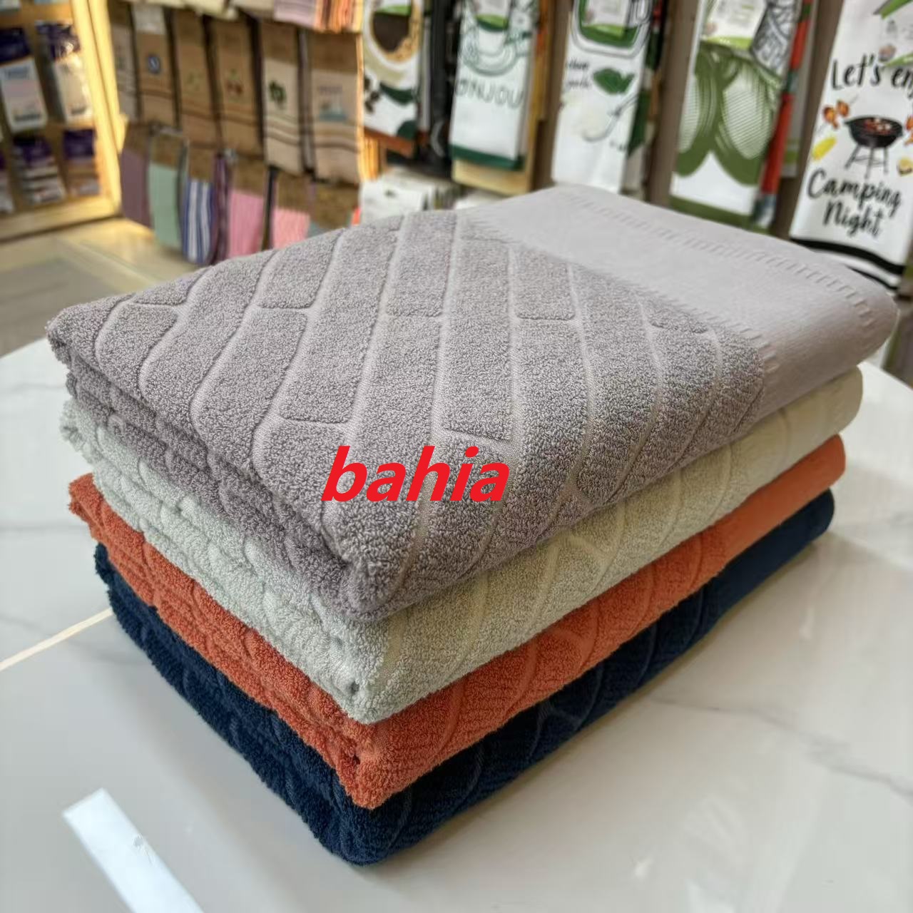 bahia  长城墙纹纯棉浴巾  70*140cm家用裹身浴巾 酒店洗浴毛巾浴巾
