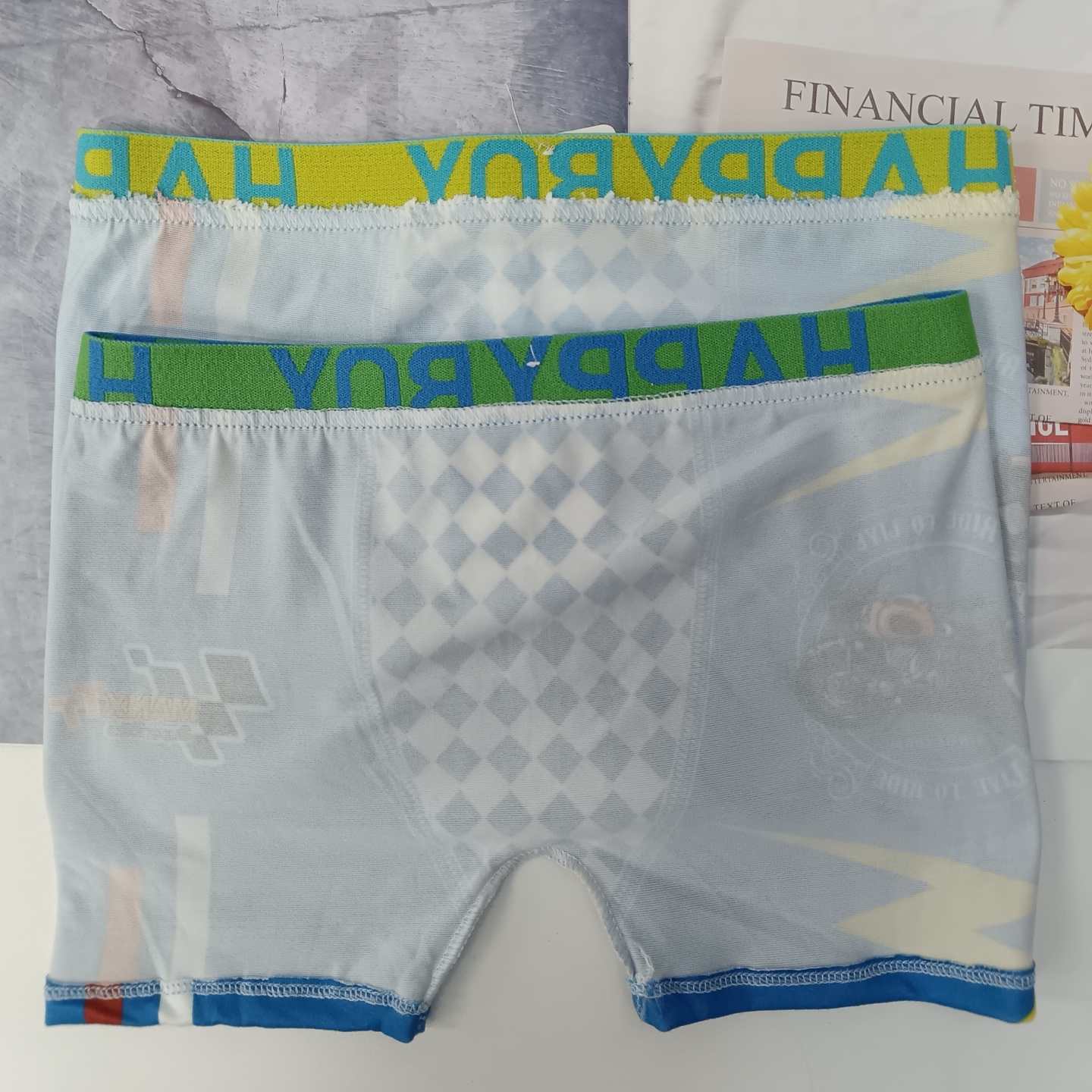 For export to South America and Africa, we offer mixed-color children's underwear, milk silk printed underwear for boys, and custom-made patterned mixed-color flat pants for boys. Item Picture