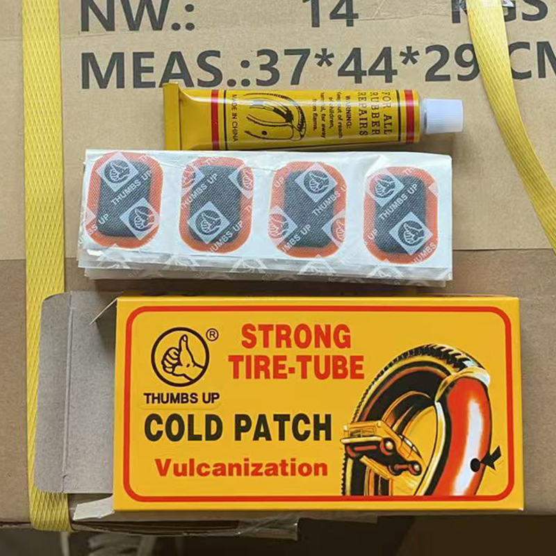 MP3208-TU(T48) Thumb tire Patch and Glue Tire Repair Box, bicycle maintenance tools, cycling tool set, Film tire repair tools details Picture