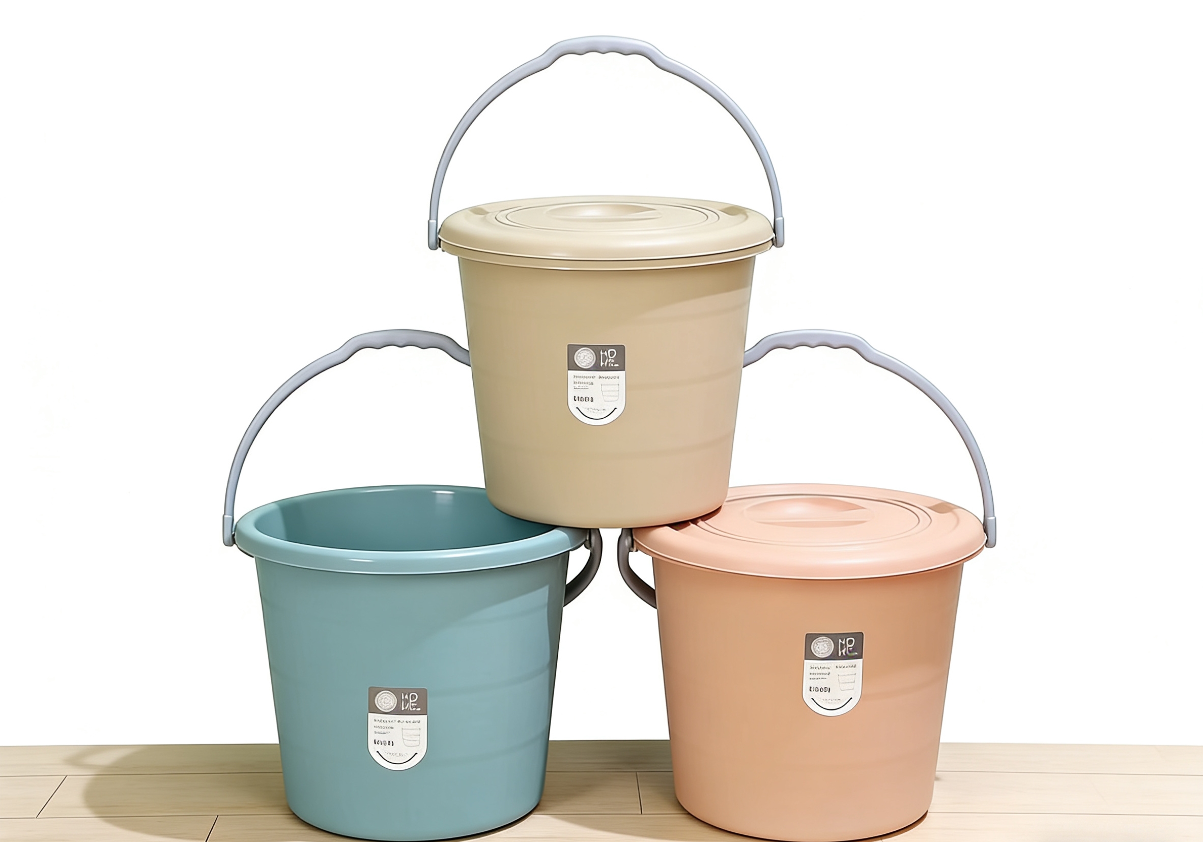 铁皮桶/多用桶/HDPE桶/塑料水桶手提把/收纳桶白底实物图