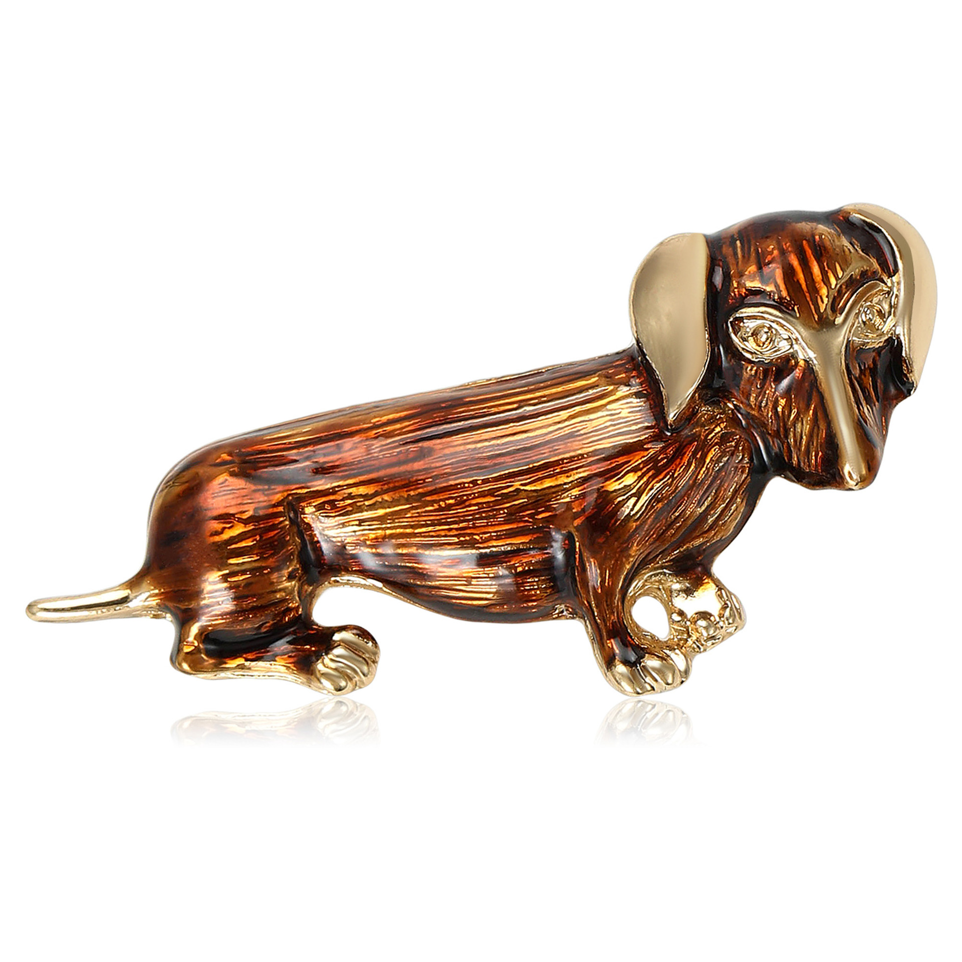 The 2025 new cute alloy rhindiamond poodle brooch is a versatile and exquisite brooch accessory for men's and women's suits and overcoats Specification image