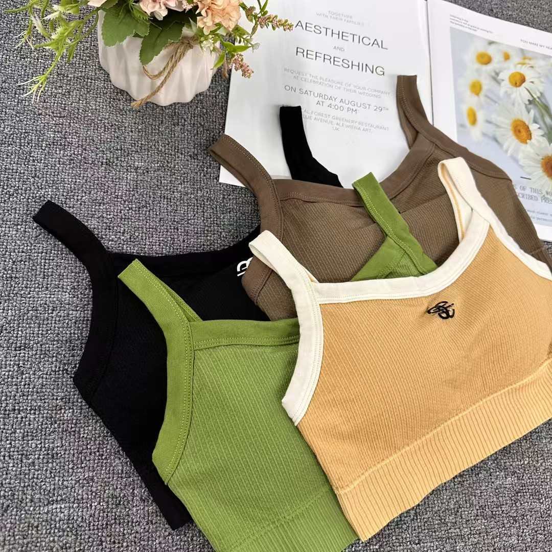 Clearance stock: French high-end and elegant backrest, Chanel-style corset underwear, wear a strappy vest over it, ladies' beautiful backrest Item Picture