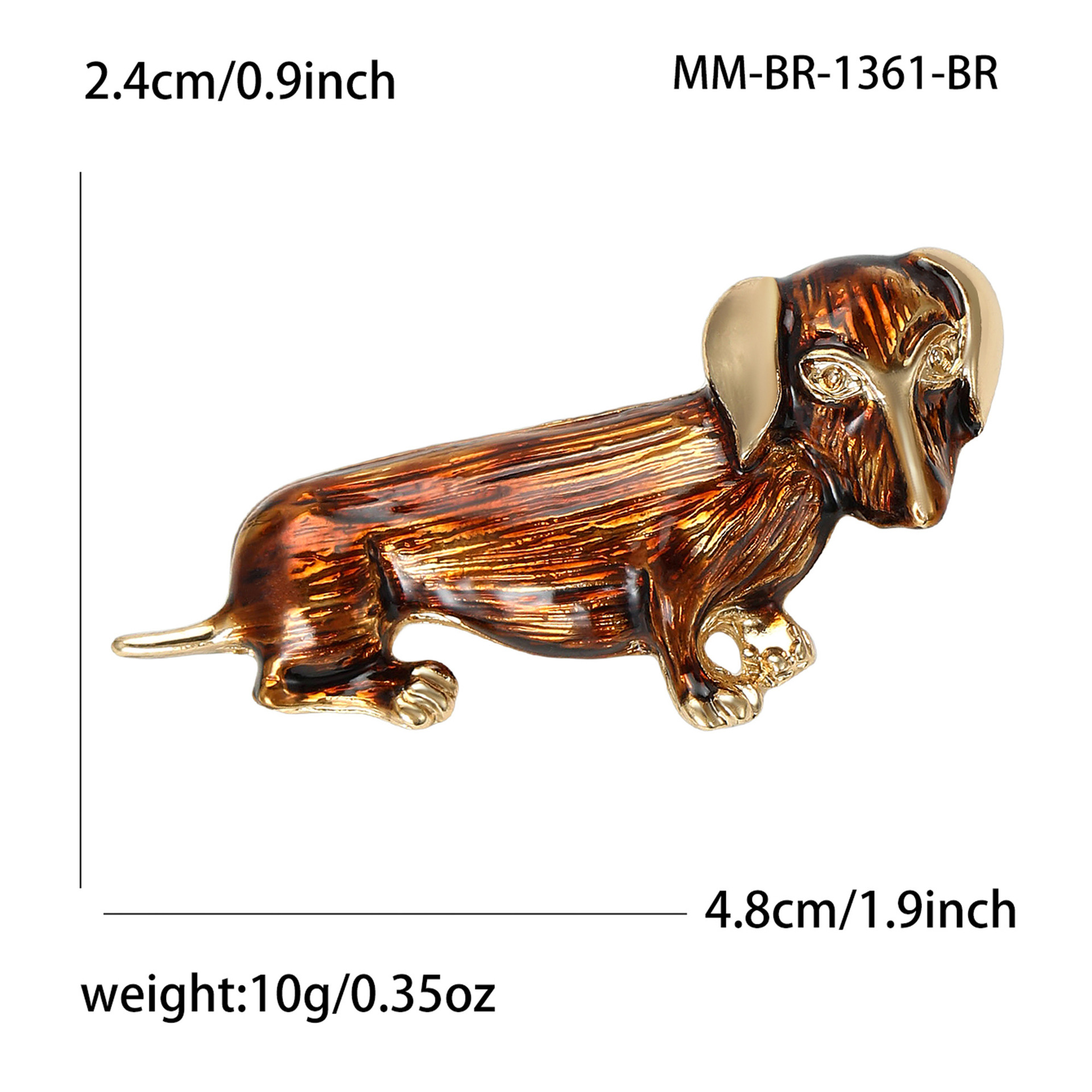 The 2025 new cute alloy rhindiamond poodle brooch is a versatile and exquisite brooch accessory for men's and women's suits and overcoats details Picture