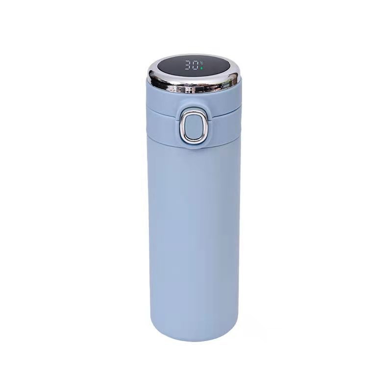 420ML mini stainless steel pea cup, smart temperature insulated cup, car bouncing lid, car cup, durable to drop Item Picture