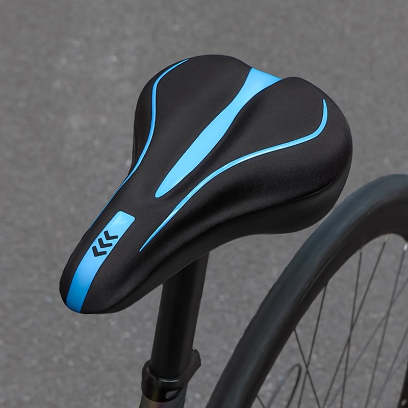  250318高弹性PU皮自行车坐垫套单车座垫套硅胶鞍座套