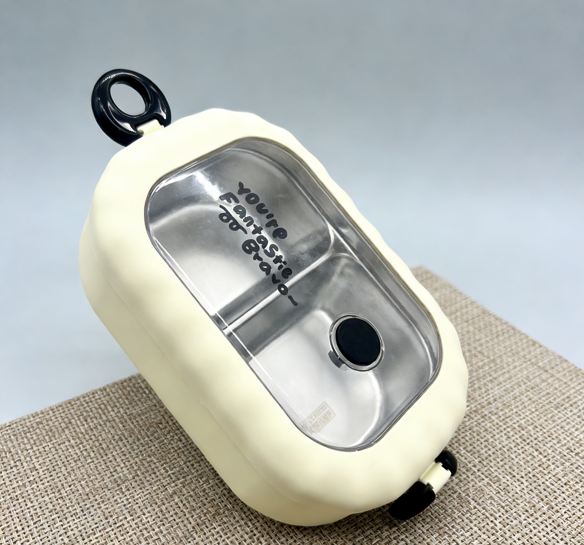 304 stainless steel compartmented lunch box, children's portable sealed lunch box, cute double-ear separated lunch box, student and office worker food preservation box wholesale