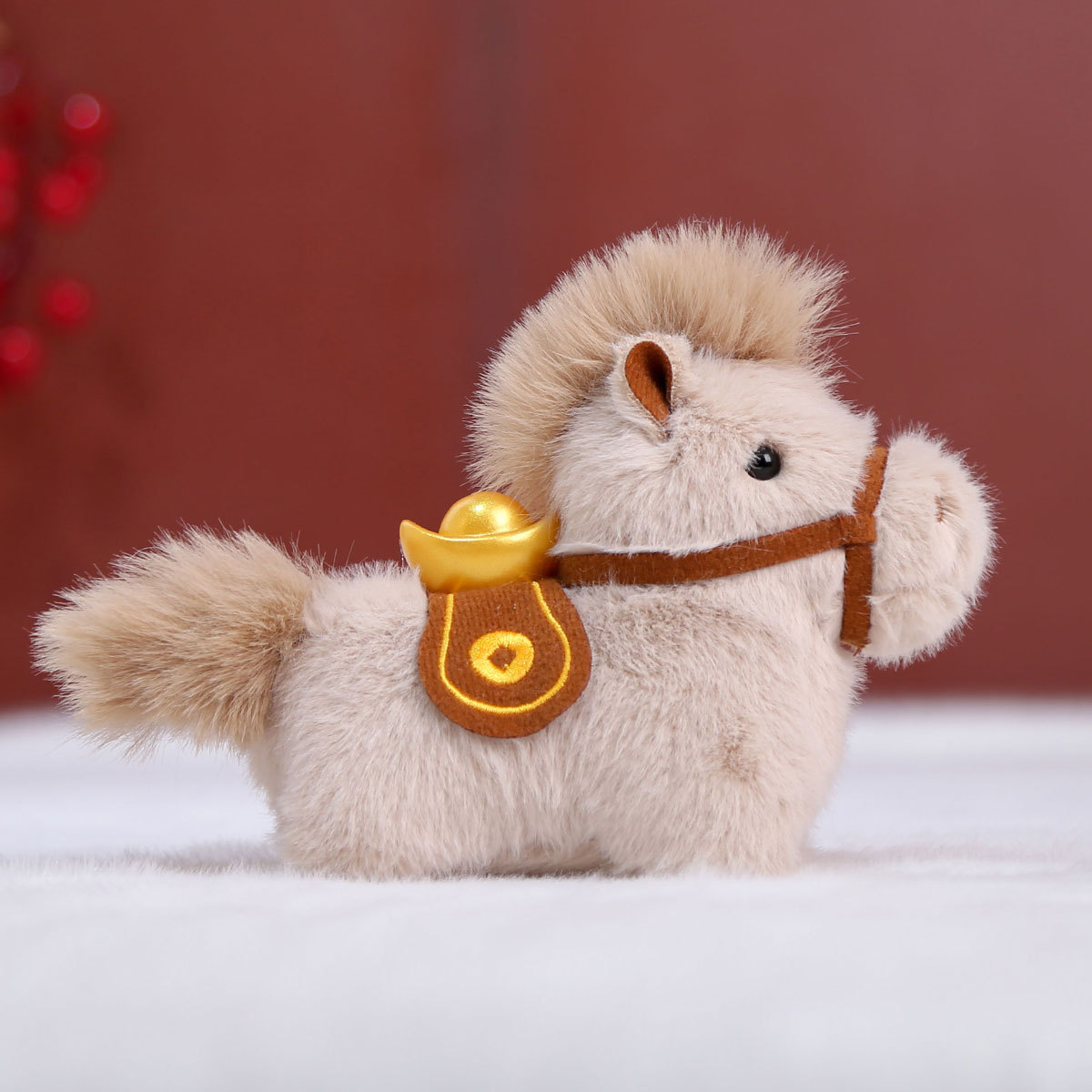 The Year of the Horse mascot, plush toys, Year of the Horse figurines, pendants, gold ingots, Dundun, money soon, plush dolls, wholesale Item Picture