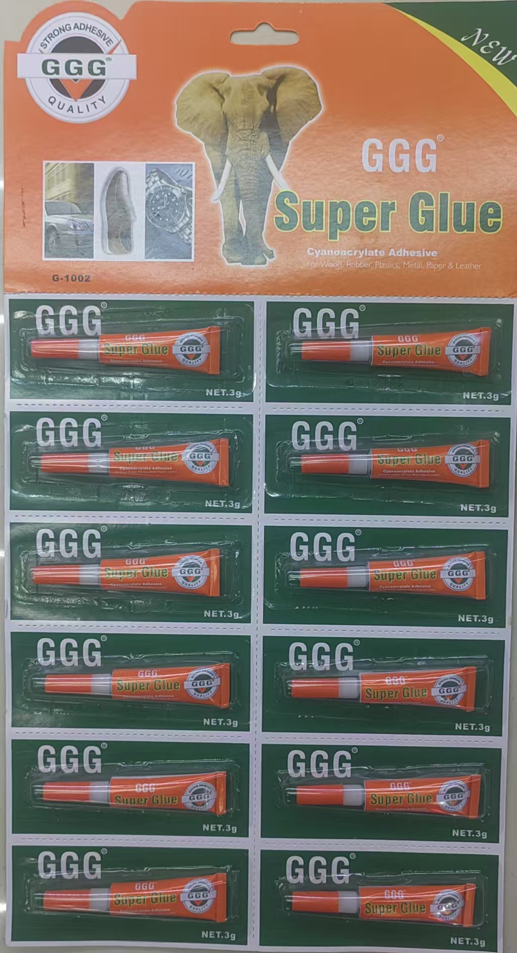 TIKEY 1.5g 瞬间强力胶 无痕透明粘合剂可粘金属陶瓷木材