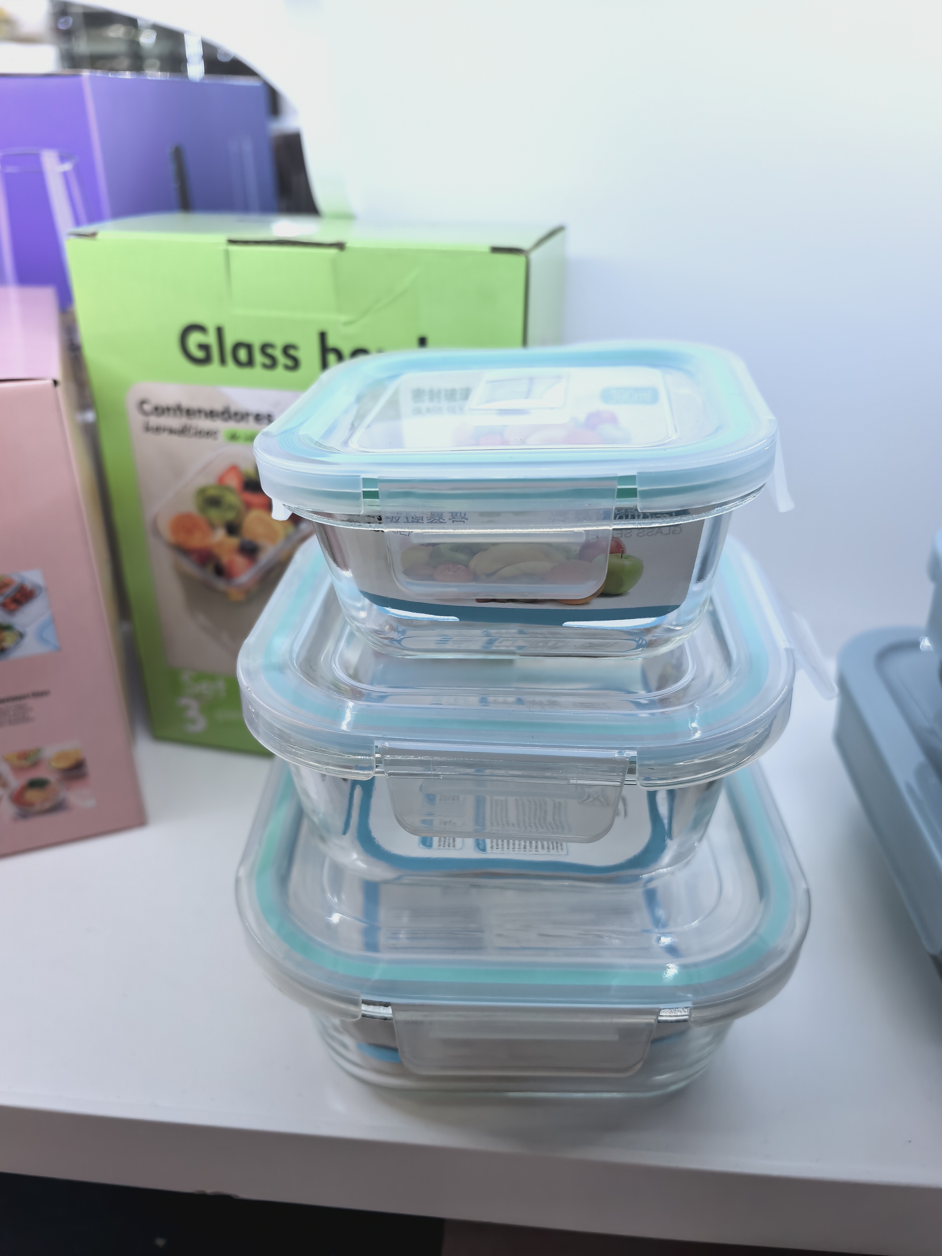 玻璃保鲜盒  厨房用品 保鲜碗  密封保鲜盒细节图