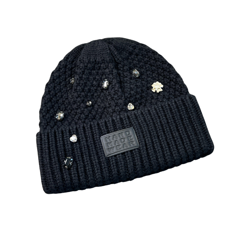 2025 New autumn knitted cap, woolen cap, women's headband, breathable, outdoor windproof, warm, versatile and plush