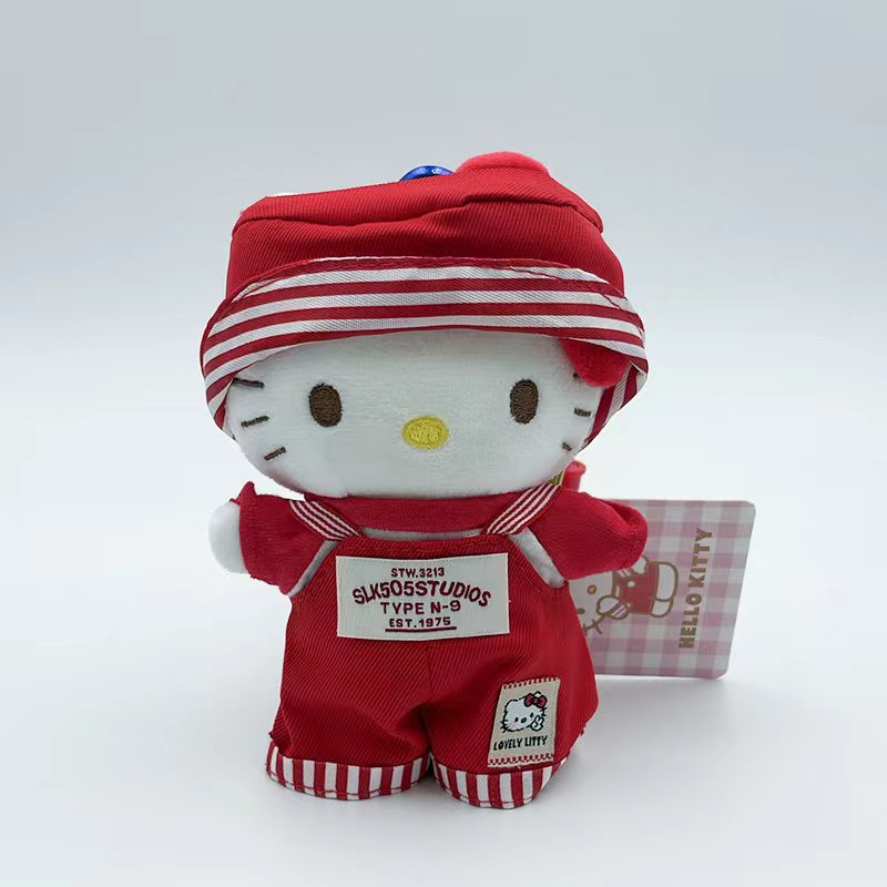 正版红色可爱装Kt超萌可爱玩偶钥匙扣高颜值公仔包包挂饰礼物