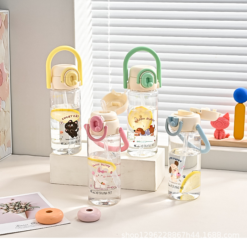 B70-9579 New fashionable dual drinking cup, portable and easy to use, candy-colored drinking cup, outdoor sports water cup