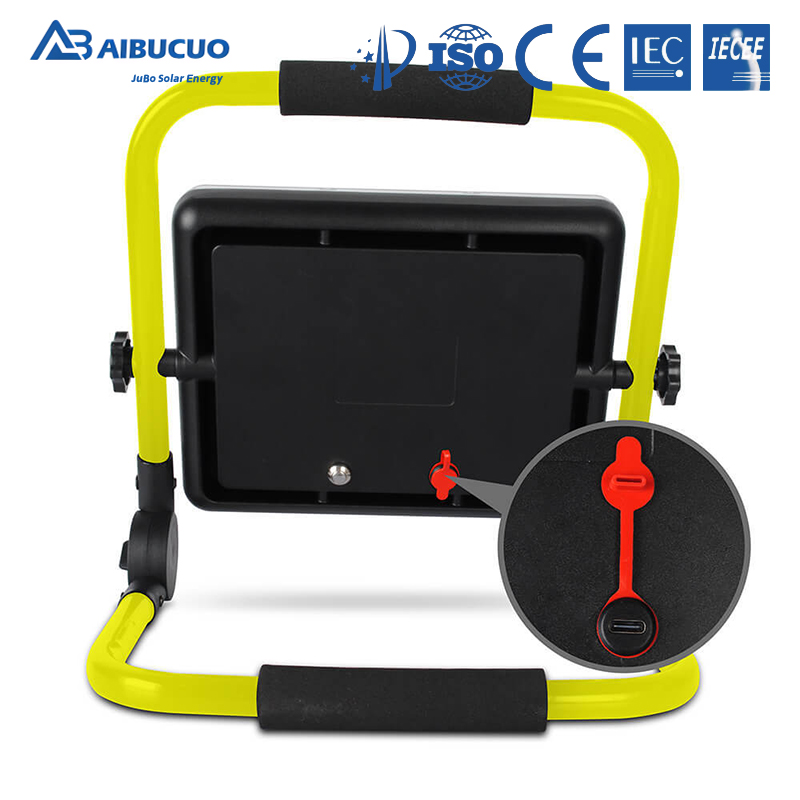 AIBUCUO LED rechargeable floodlight, outdoor portable camping light, home night market, construction site mobile hand-held emergency lighting details Picture