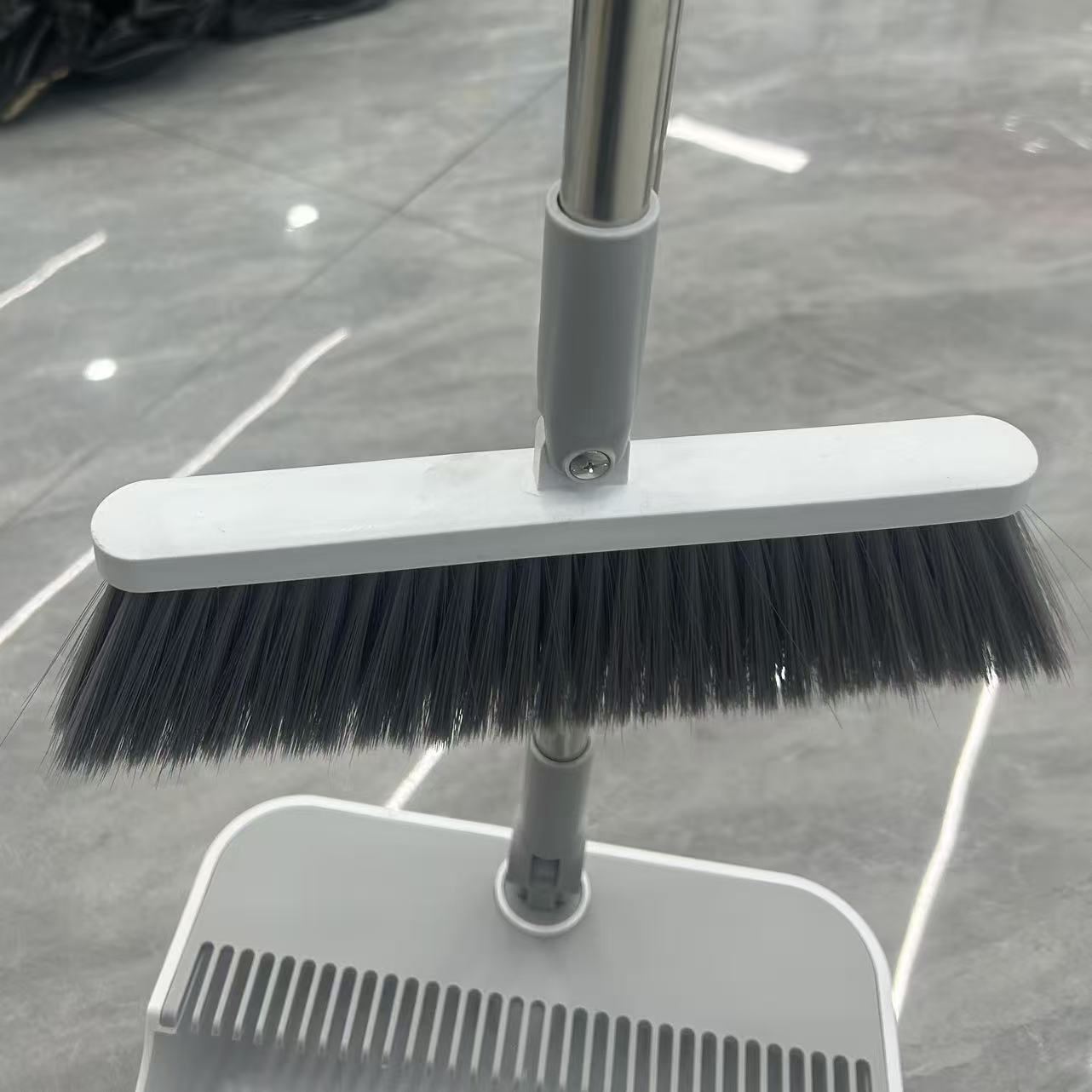 Broom and dustpan set for home cleaning, thickened large size, windproof and non-stick to hair, broom teeth, water scraper, sweeping wonder Specification image