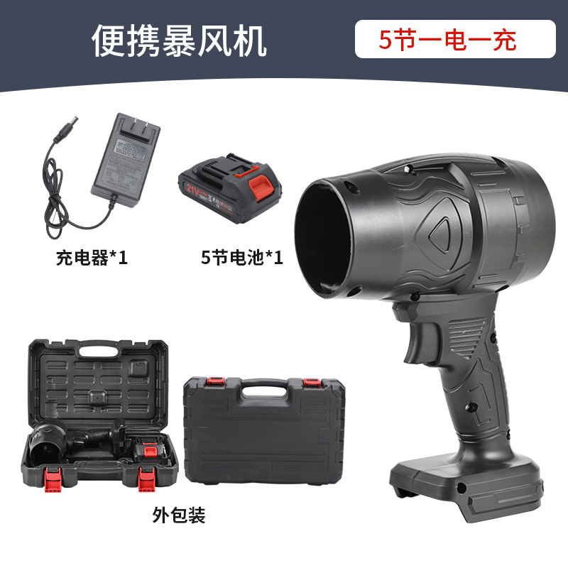 Lithium battery storm machine, portable household violent turbine fan, high-power dust removal, car washing, water blowing and hair dryer Application Scenario