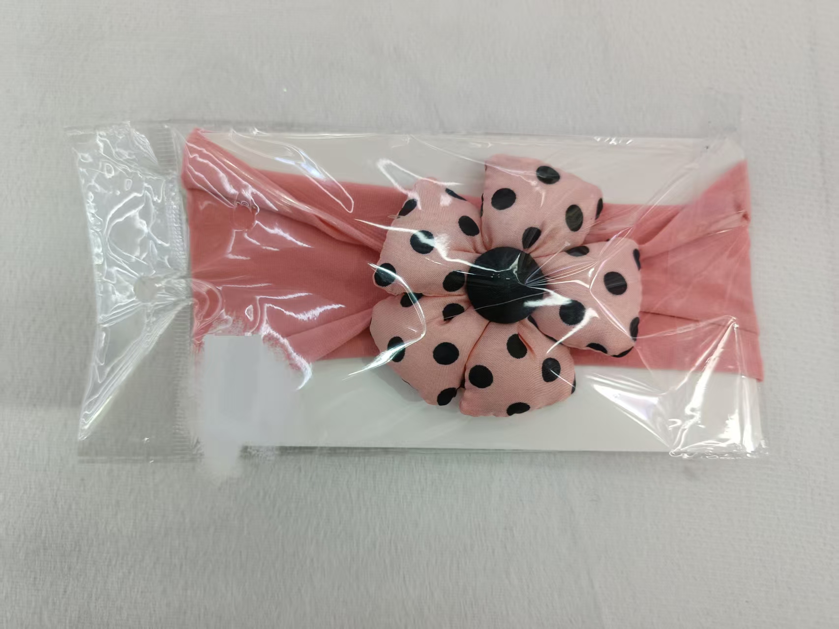 棉布黑粉点花发戴