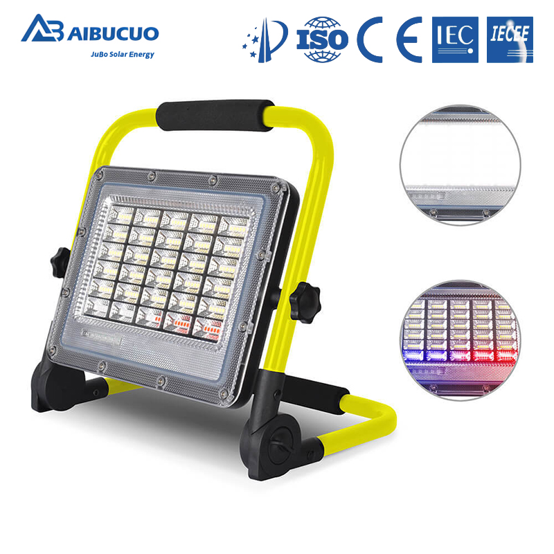 AIBUCUO LED rechargeable floodlight, outdoor portable camping light, home night market, construction site mobile hand-held emergency lighting Item Picture