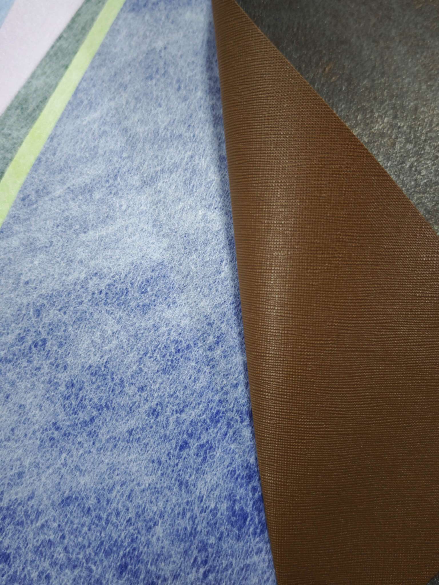 环保十字纹PVC皮革包装革装饰礼盒包装笔记本封面白底实物图